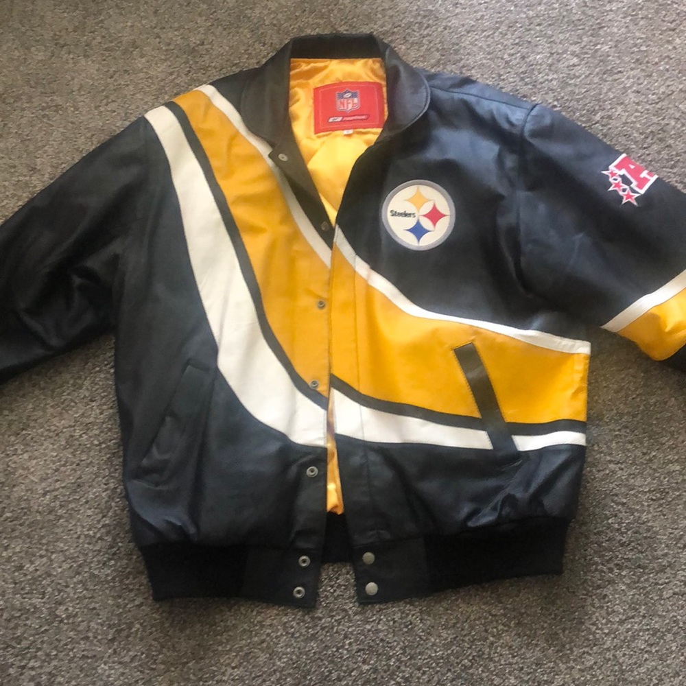 Steelers leather jacket size XL